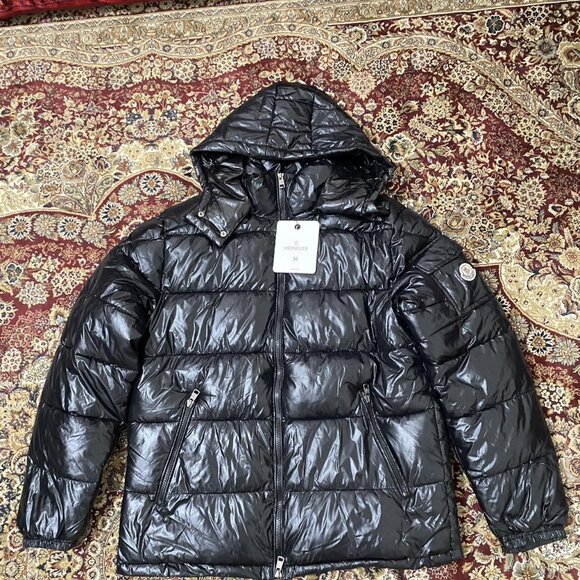 Black Moncler puffer jacket